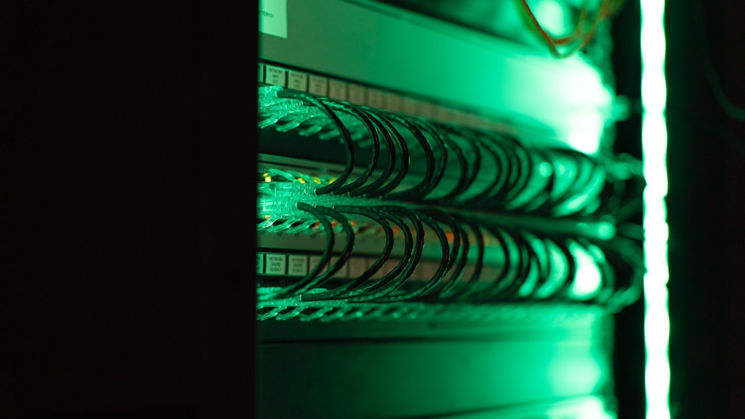 Network cabling in a server rack