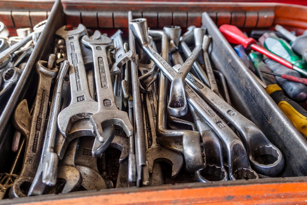 Engineer's toolbox of spanners and drivers
